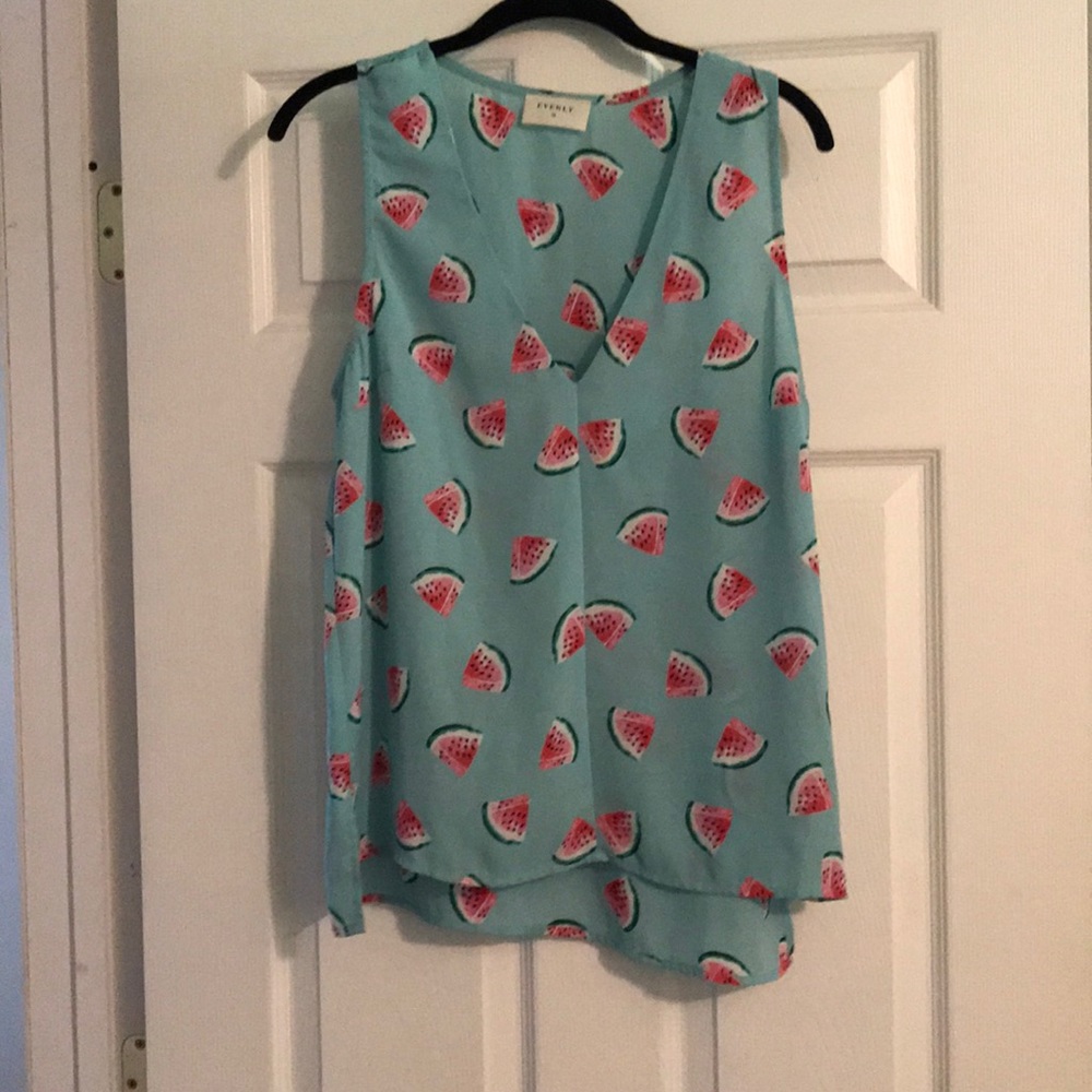 Sleeveless watermelon blouse